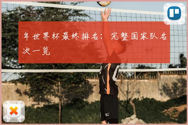 年世界杯最终排名：完整国家队名次一览